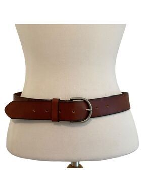 American eagle outfitters belt maroon brown cow genuine leather western unisex